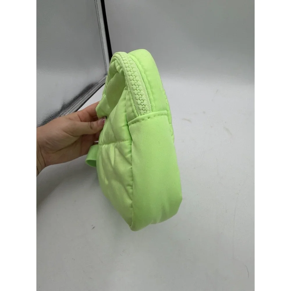 ULTA Light Green Quilted Zipper Makeup Bag Approx 9 x 6 in